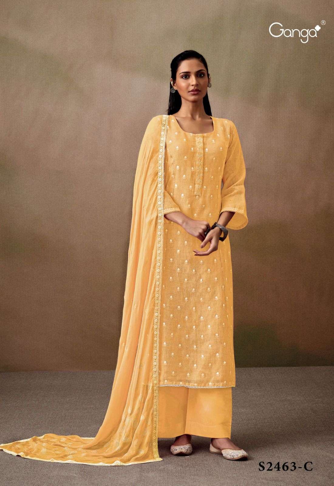 Ganga Naazia 2463 Ladies Wear Fancy Cotton Dress Catalog Exporters