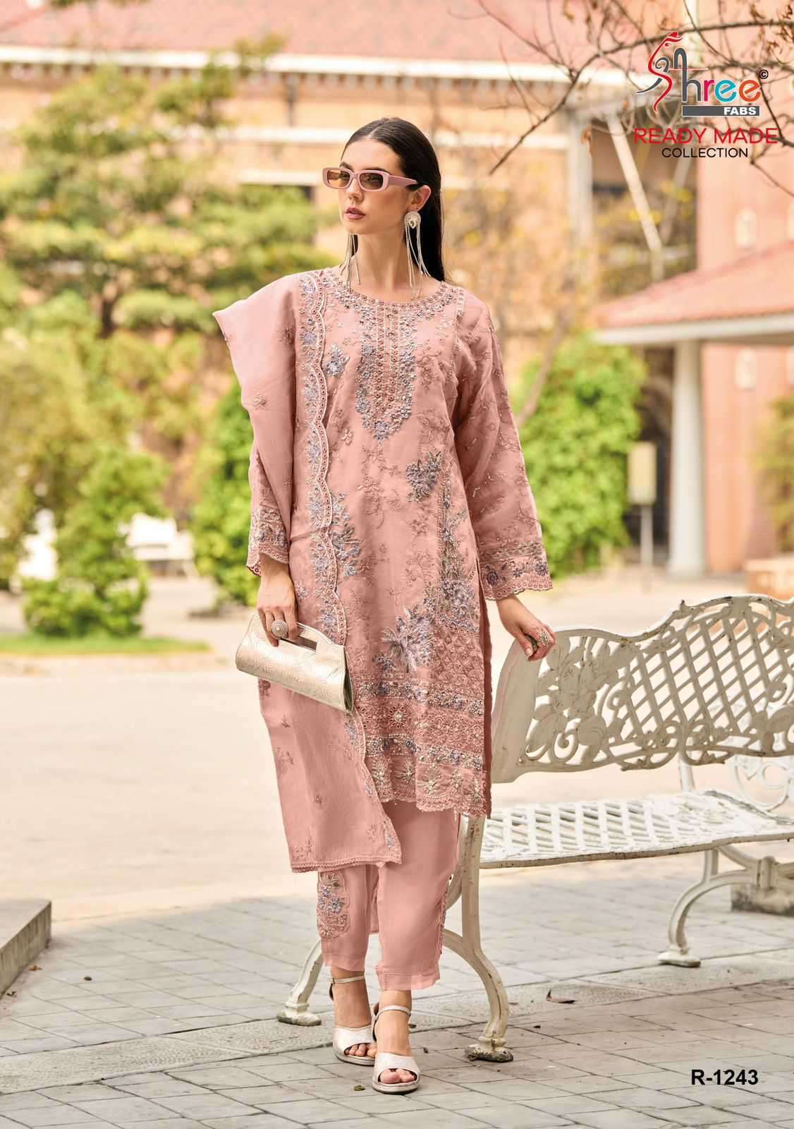 Falsa Pure Cotton Semi Formal Pakistani Suit with Beautiful Organza Du