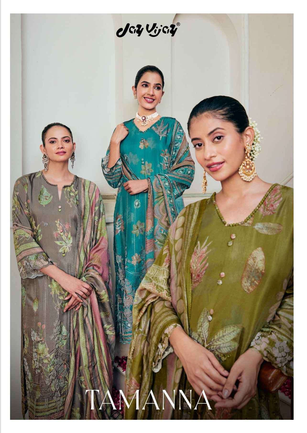 Jay Vijay Tamanna Exclusive Pure Muslin Silk Suit Catalog Wholesale