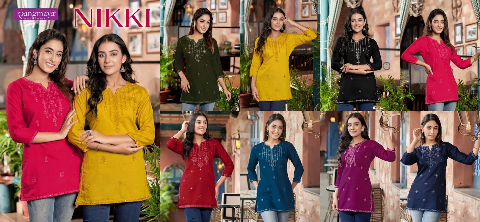 Rangmaya Nikki Ladies Wear Tunic Tops Catalog Exporter