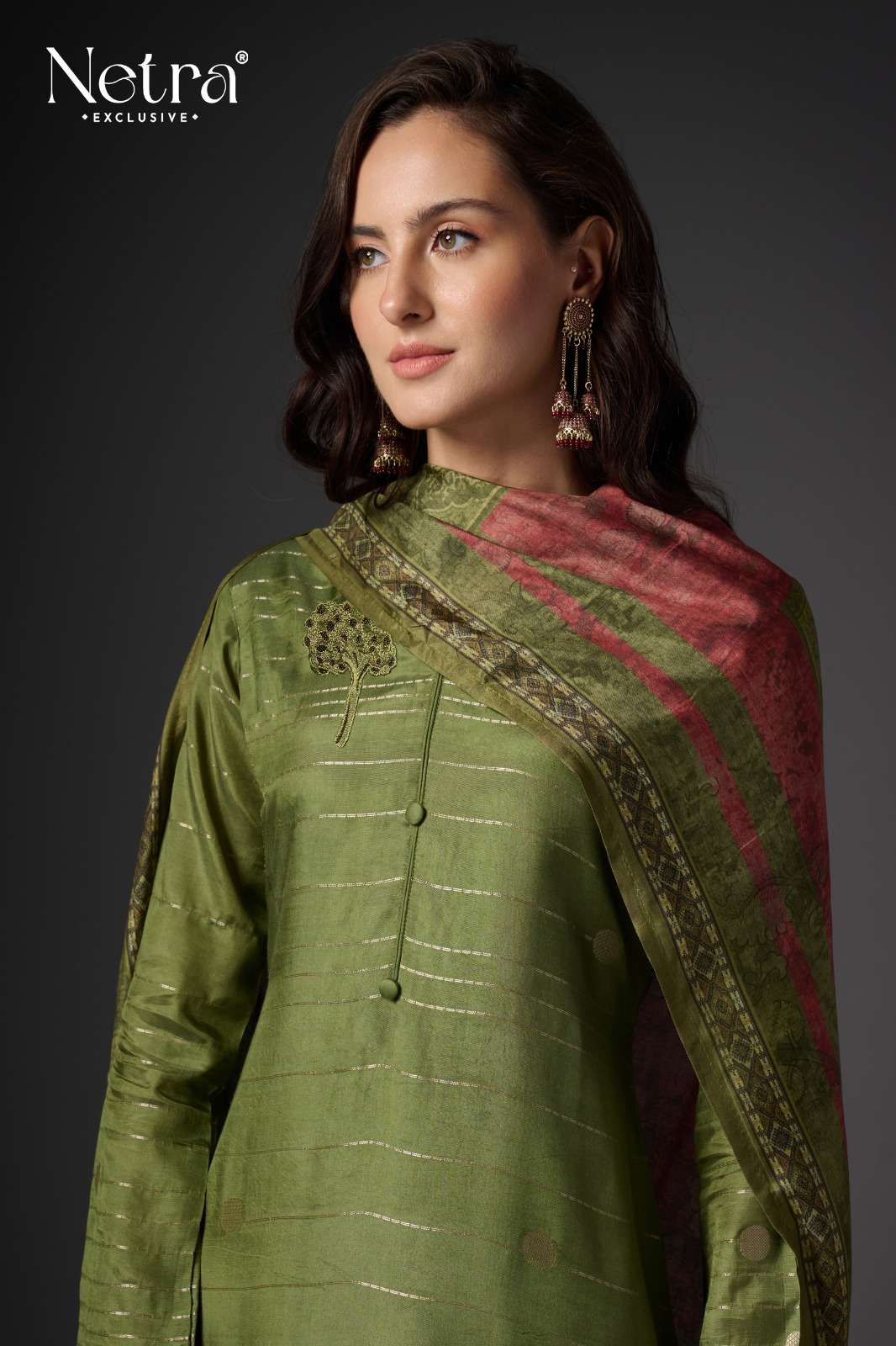 Netra Nessa Exclusive Muslin Jacquard Suit Catalog Wholesale Price