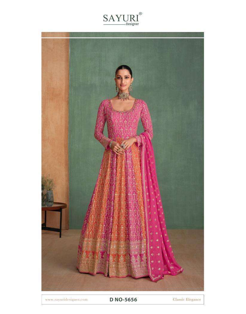 Sayuri Rang 5656 And 5657 Designer Indo Western Gown Catalog Dealer