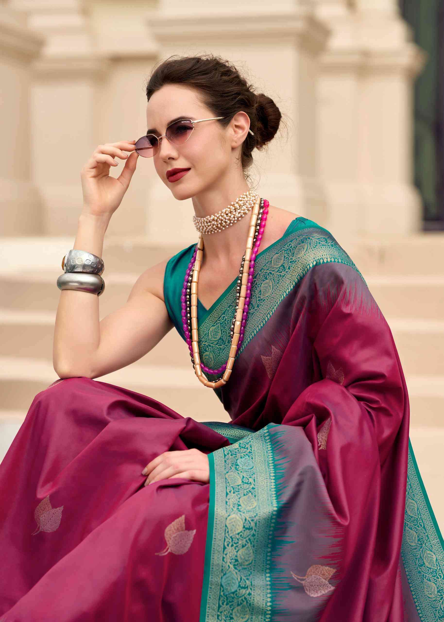 Rajpath White Mango 660001 To 660008 Partywear Silk Saree Catalog Exporter