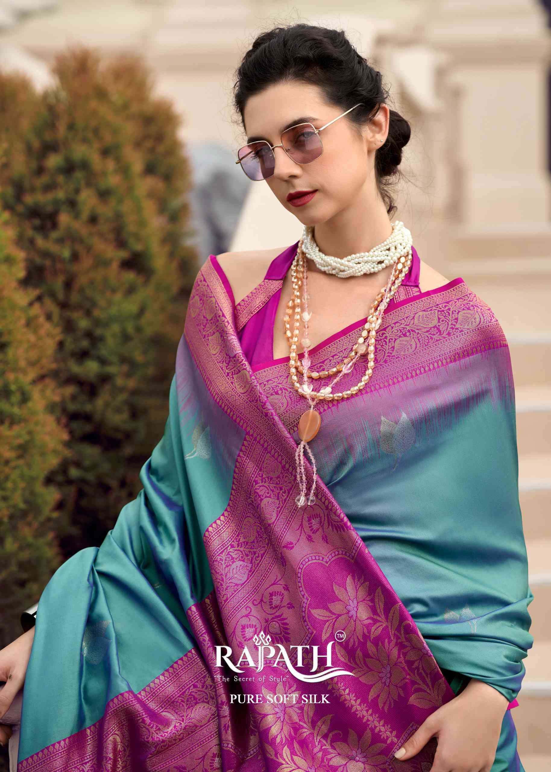 Rajpath White Mango 660001 To 660008 Partywear Silk Saree Catalog Exporter