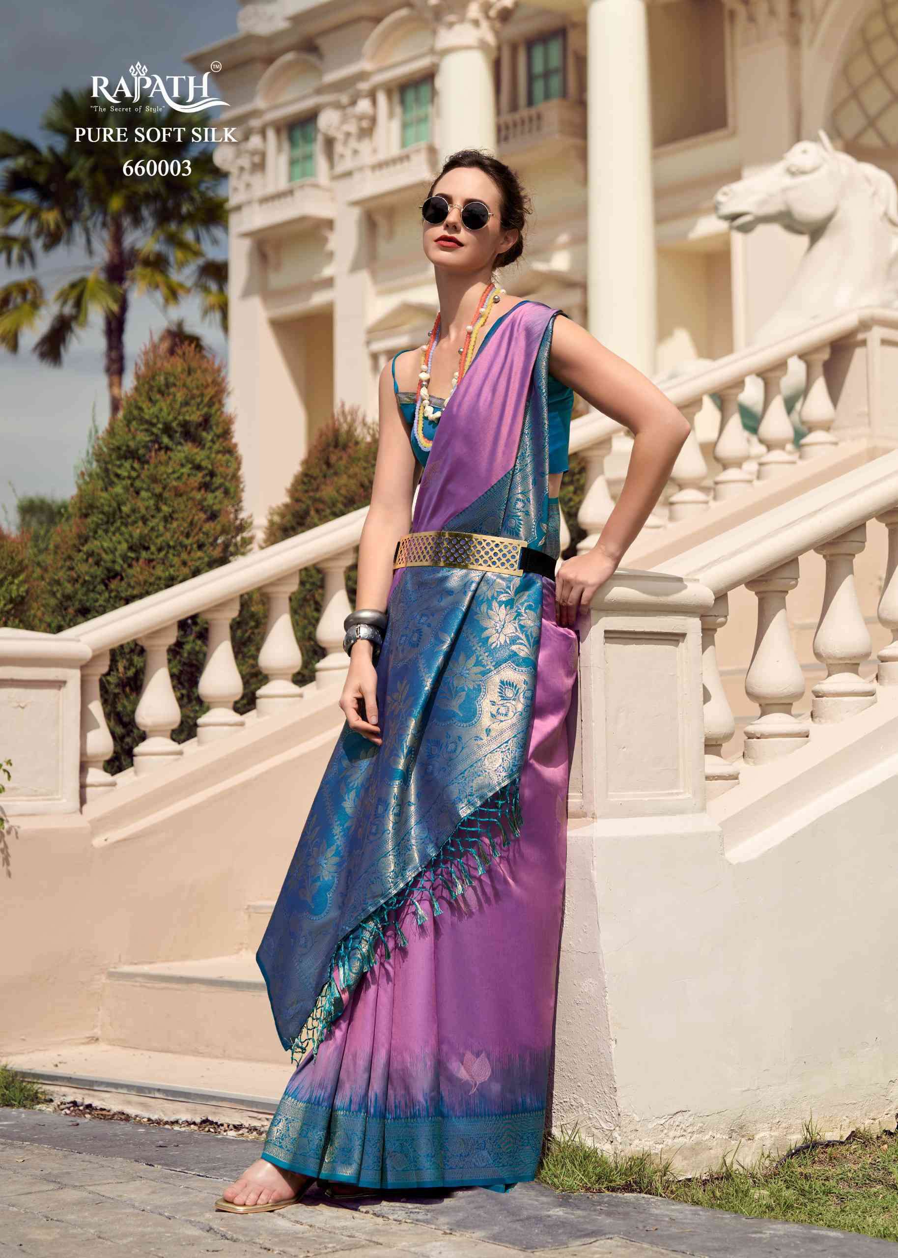 Rajpath White Mango 660001 To 660008 Partywear Silk Saree Catalog Exporter