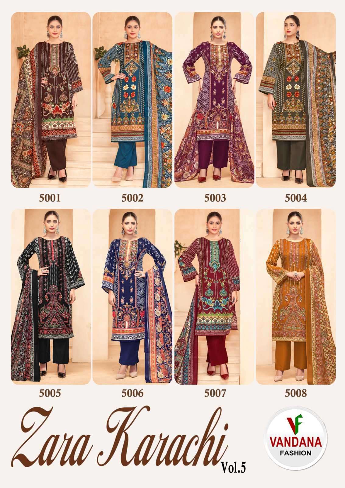 Vandana Fashion Zara Karachi Vol 5 Cotton Daily Wear Dress