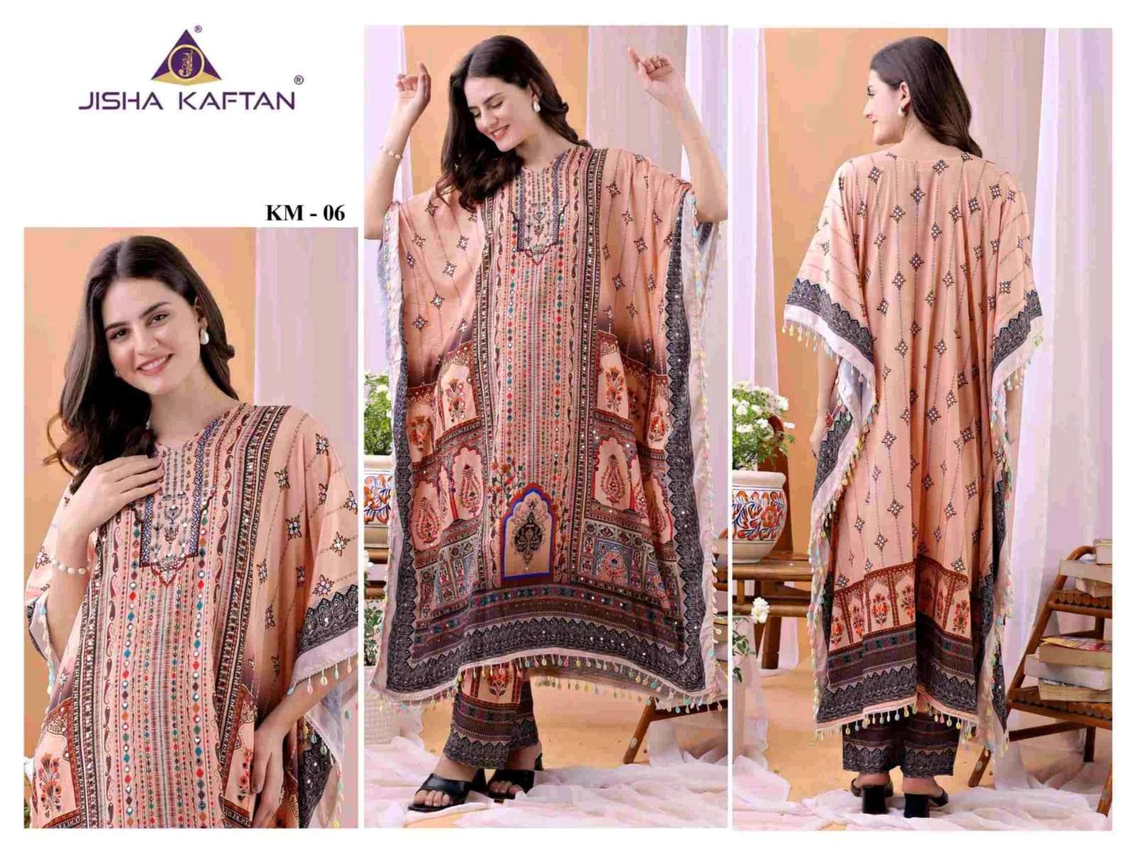 Jisha Kaftan Co Ord Set Vol 1 Long Kaftan Cord Suit Latest Collection