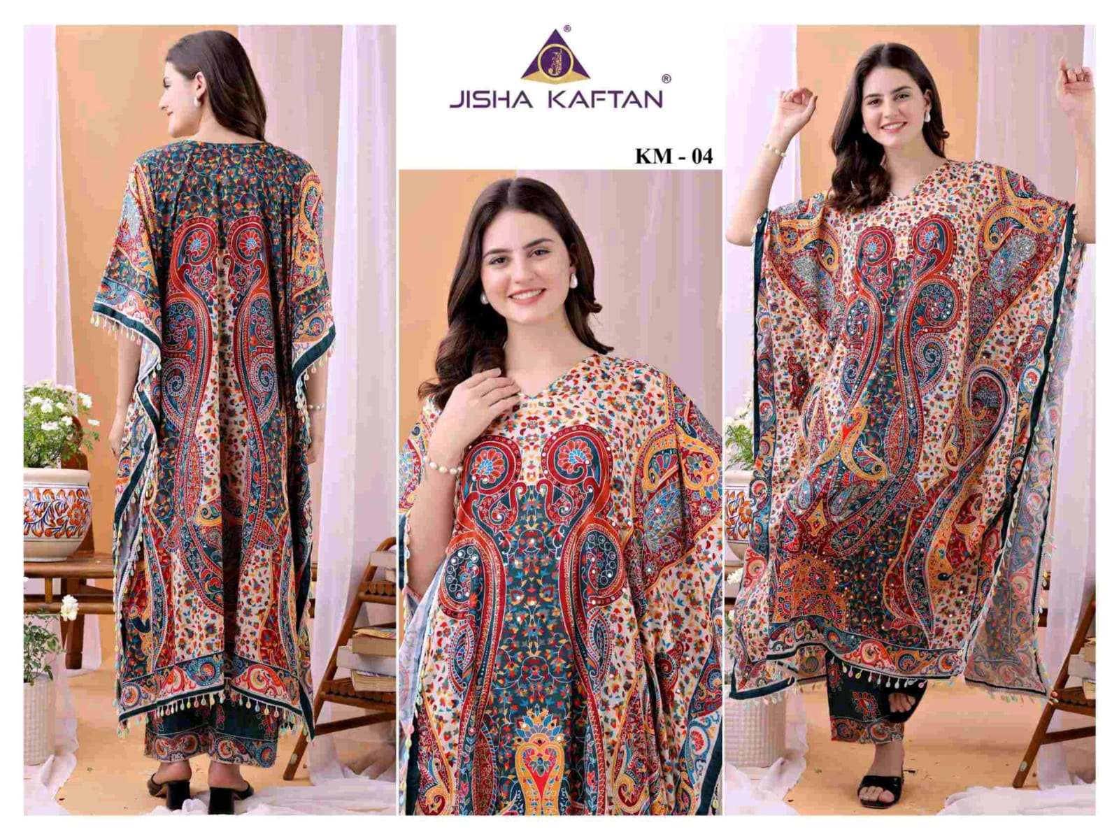 Jisha Kaftan Co Ord Set Vol 1 Long Kaftan Cord Suit Latest Collection
