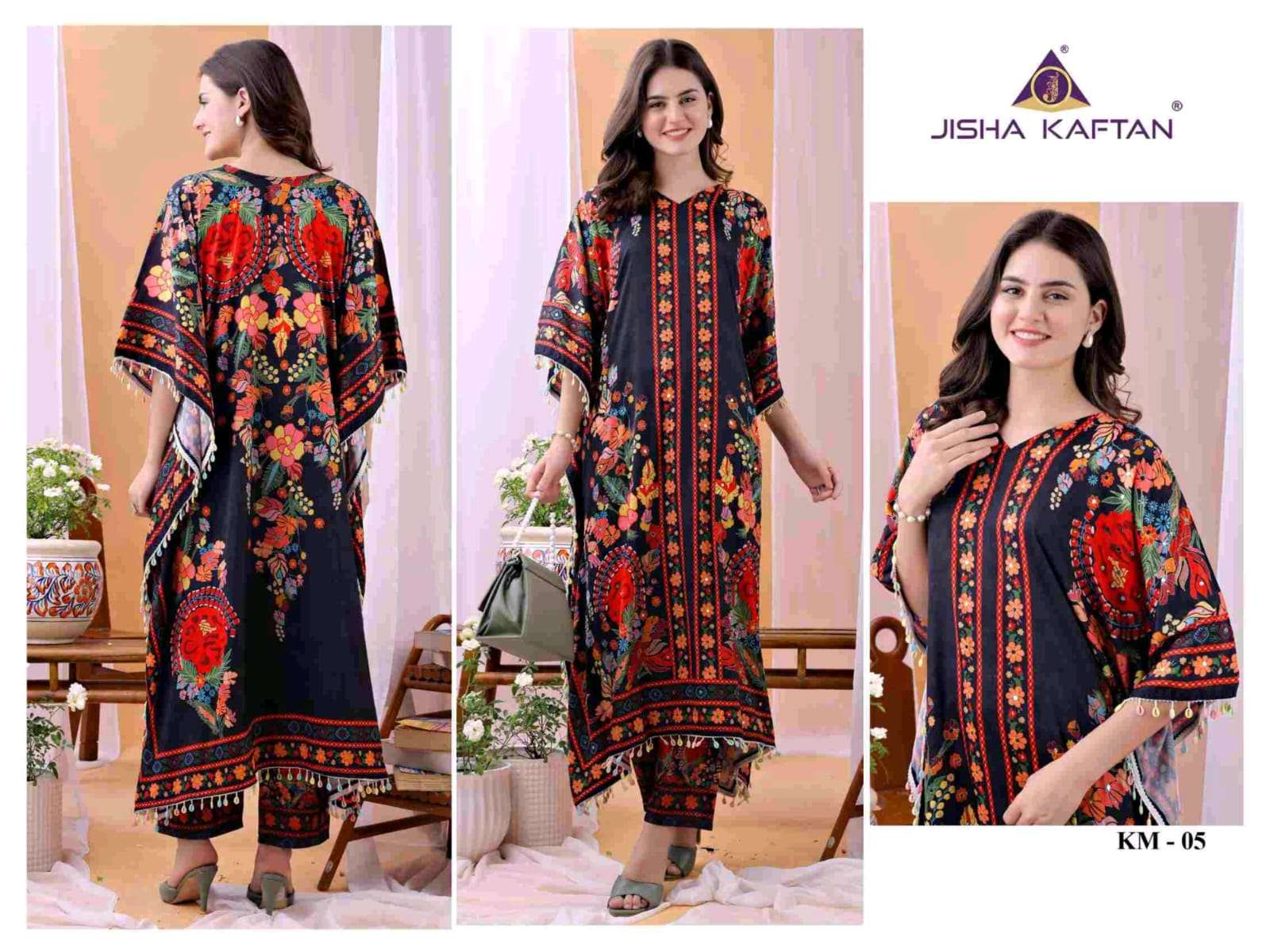 Jisha Kaftan Co Ord Set Vol 1 Long Kaftan Cord Suit Latest Collection