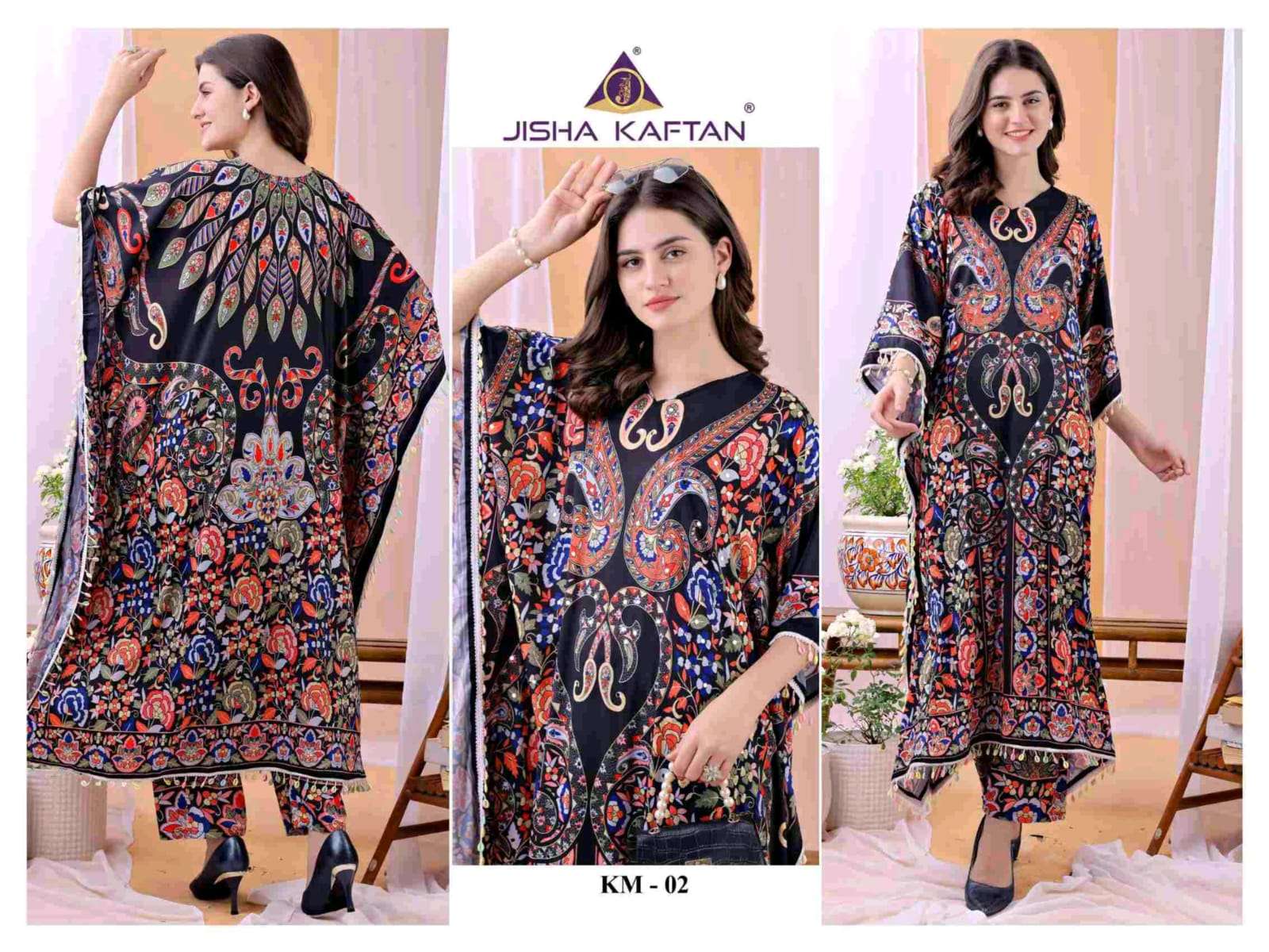 Jisha Kaftan Co Ord Set Vol 1 Long Kaftan Cord Suit Latest Collection