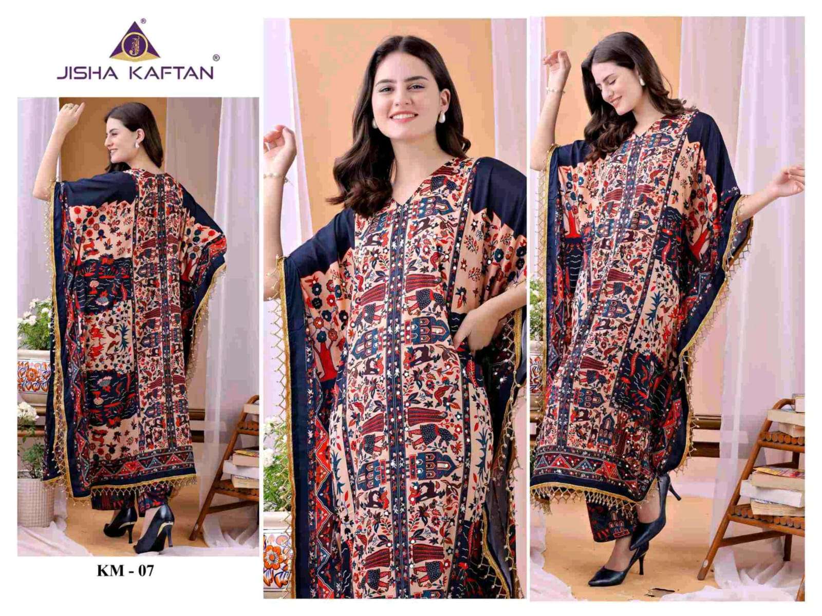 Jisha Kaftan Co Ord Set Vol 1 Long Kaftan Cord Suit Latest Collection