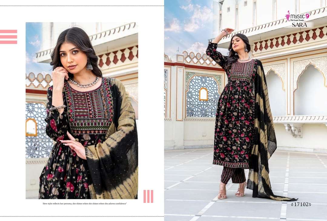 Mystic 9 Sara Vol 17 Premium Style Nayra Cut Suit Catalog Exporter