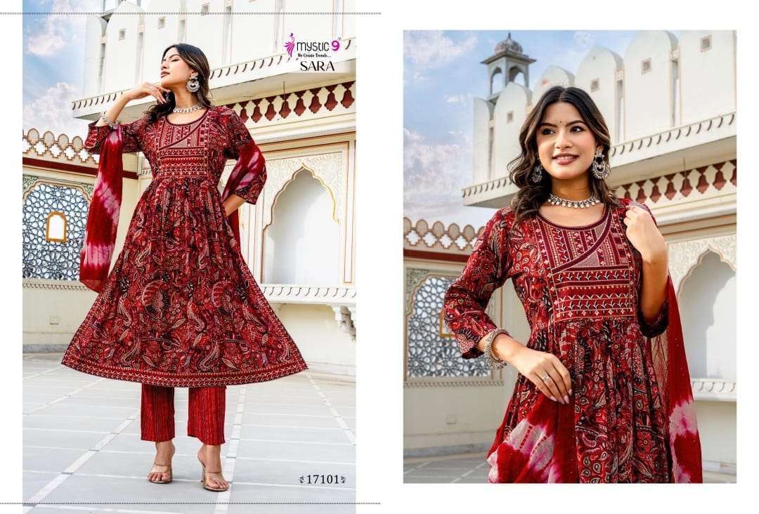 Mystic 9 Sara Vol 17 Premium Style Nayra Cut Suit Catalog Exporter