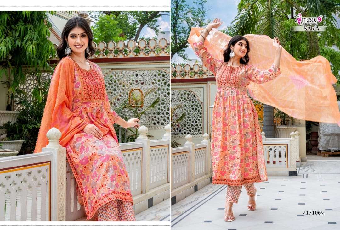 Mystic 9 Sara Vol 17 Premium Style Nayra Cut Suit Catalog Exporter