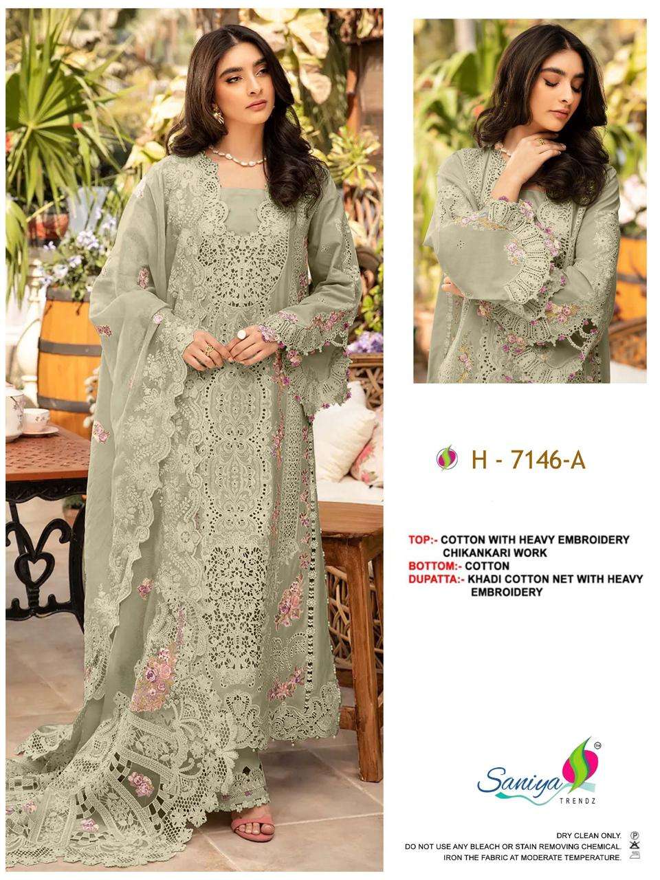 パンツ CLASS karachi Saniya Trendz 7146 Colors Heavy Embroidered Cotton Pakistani