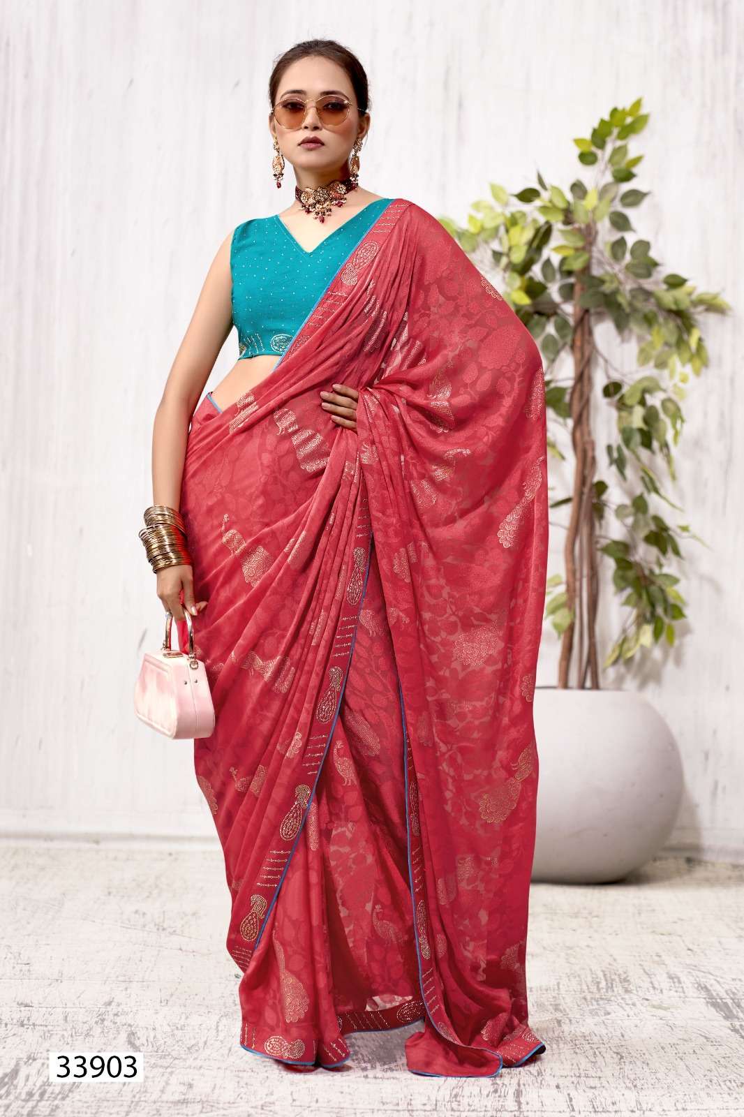 Vallabhi Prints Jaya Vol 2 Designer Brasso Saree Catalog Exporter