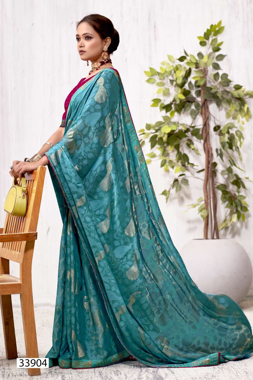 Vallabhi Prints Jaya Vol 2 Designer Brasso Saree Catalog Exporter