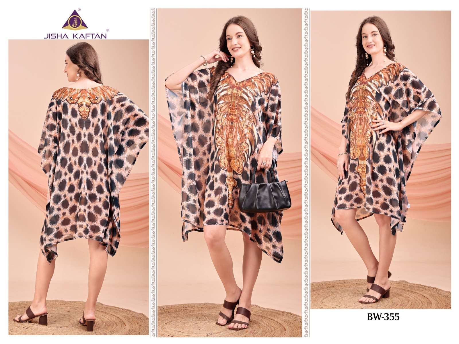 Jisha Kaftan Beach Wear Kaftan Vol 7 Digital Printed Short Kaftan Catalog Wholesalers