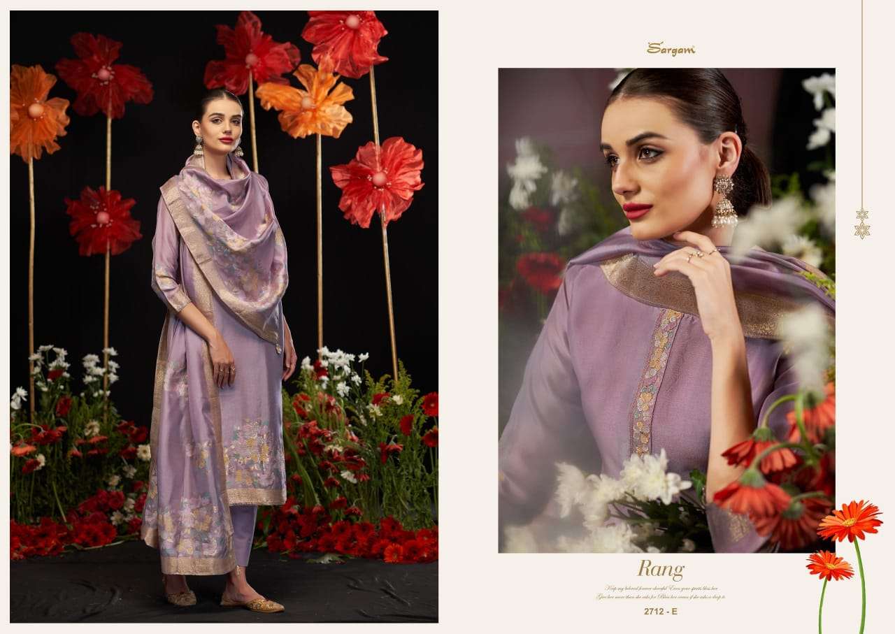 Sargam Armani Woven Silk Premium Designs Suit Catalog Exporters