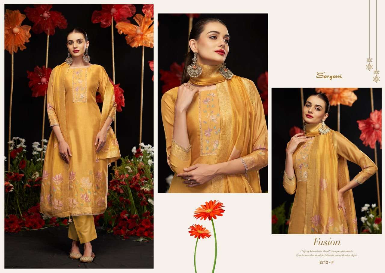 Sargam Armani Woven Silk Premium Designs Suit Catalog Exporters