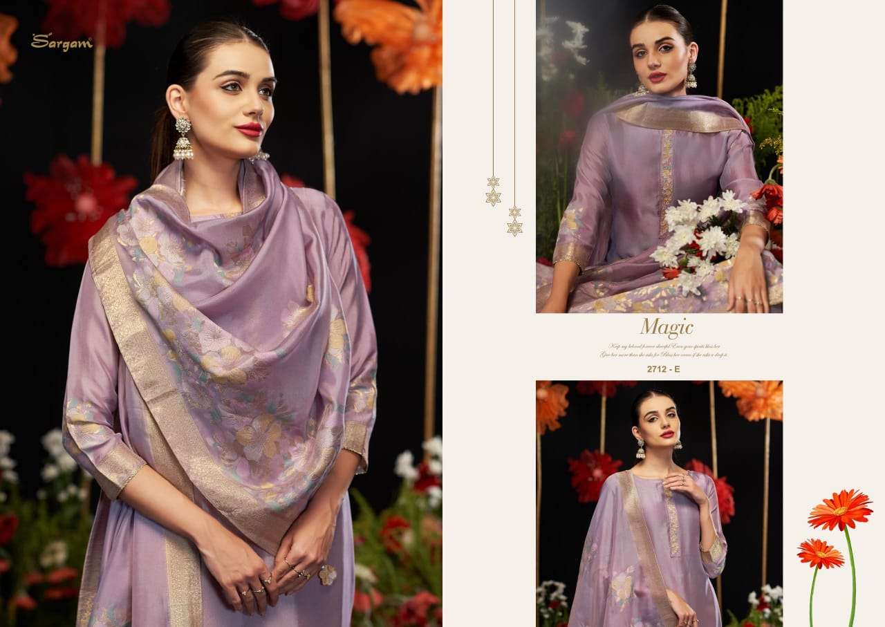 Sargam Armani Woven Silk Premium Designs Suit Catalog Exporters