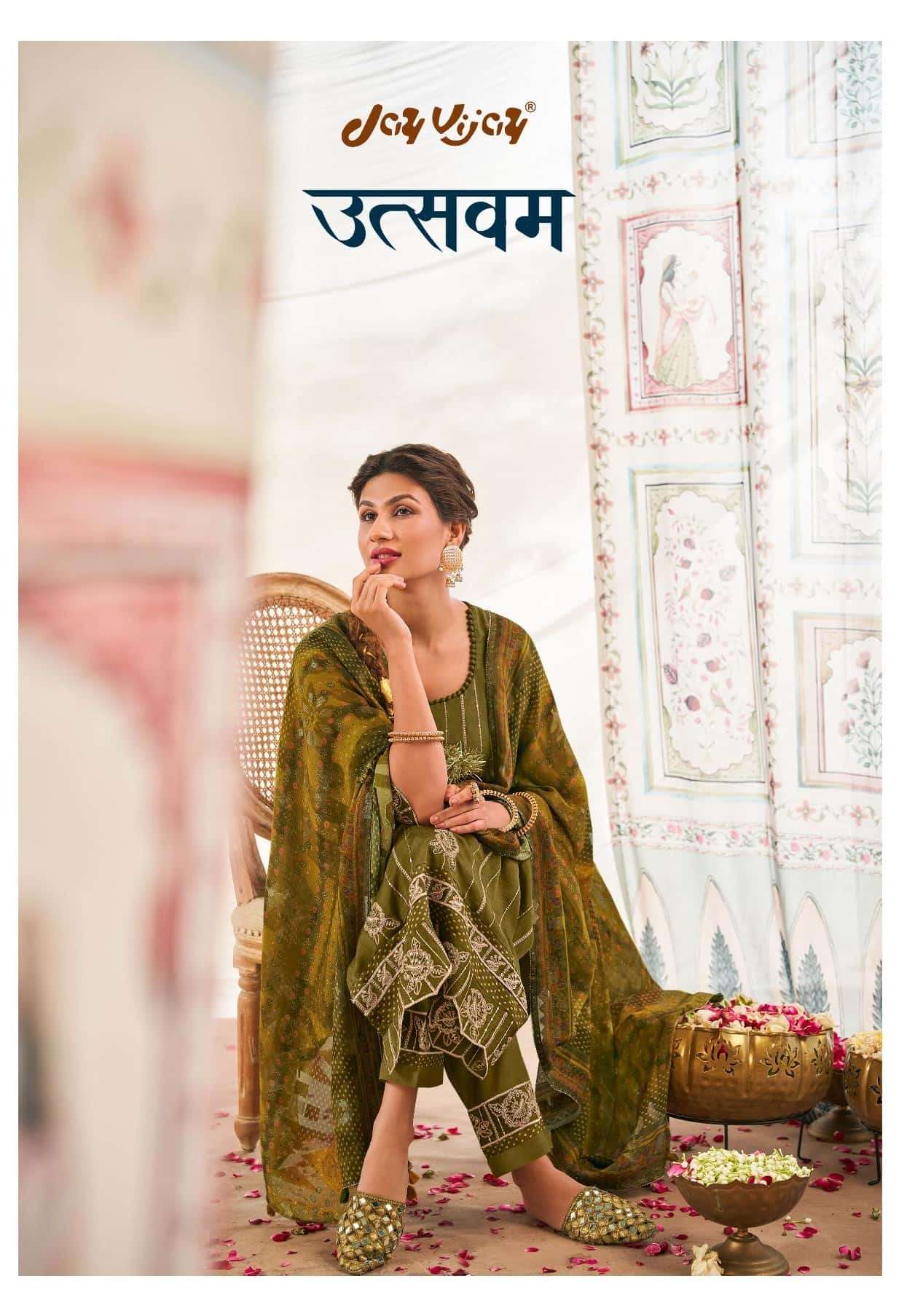 Jay Vijay Utsavam Designer Silk Exclusive Suit Latest Catalog