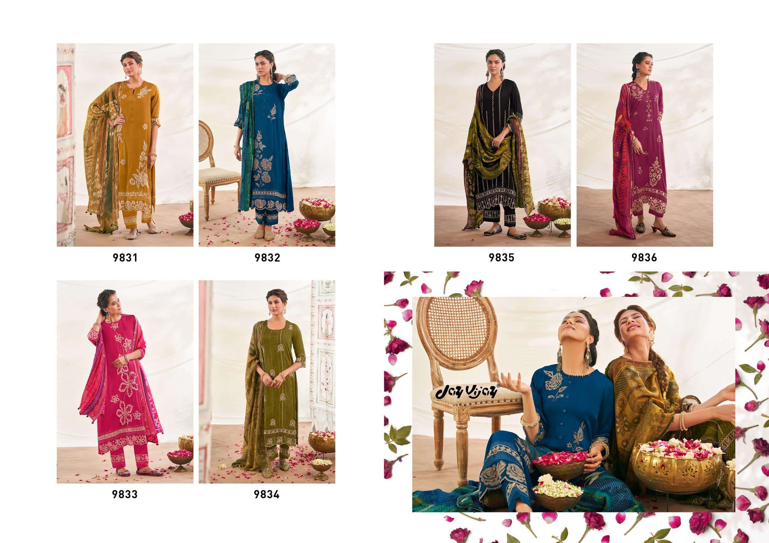 Jay Vijay Utsavam Designer Silk Exclusive Suit Latest Catalog