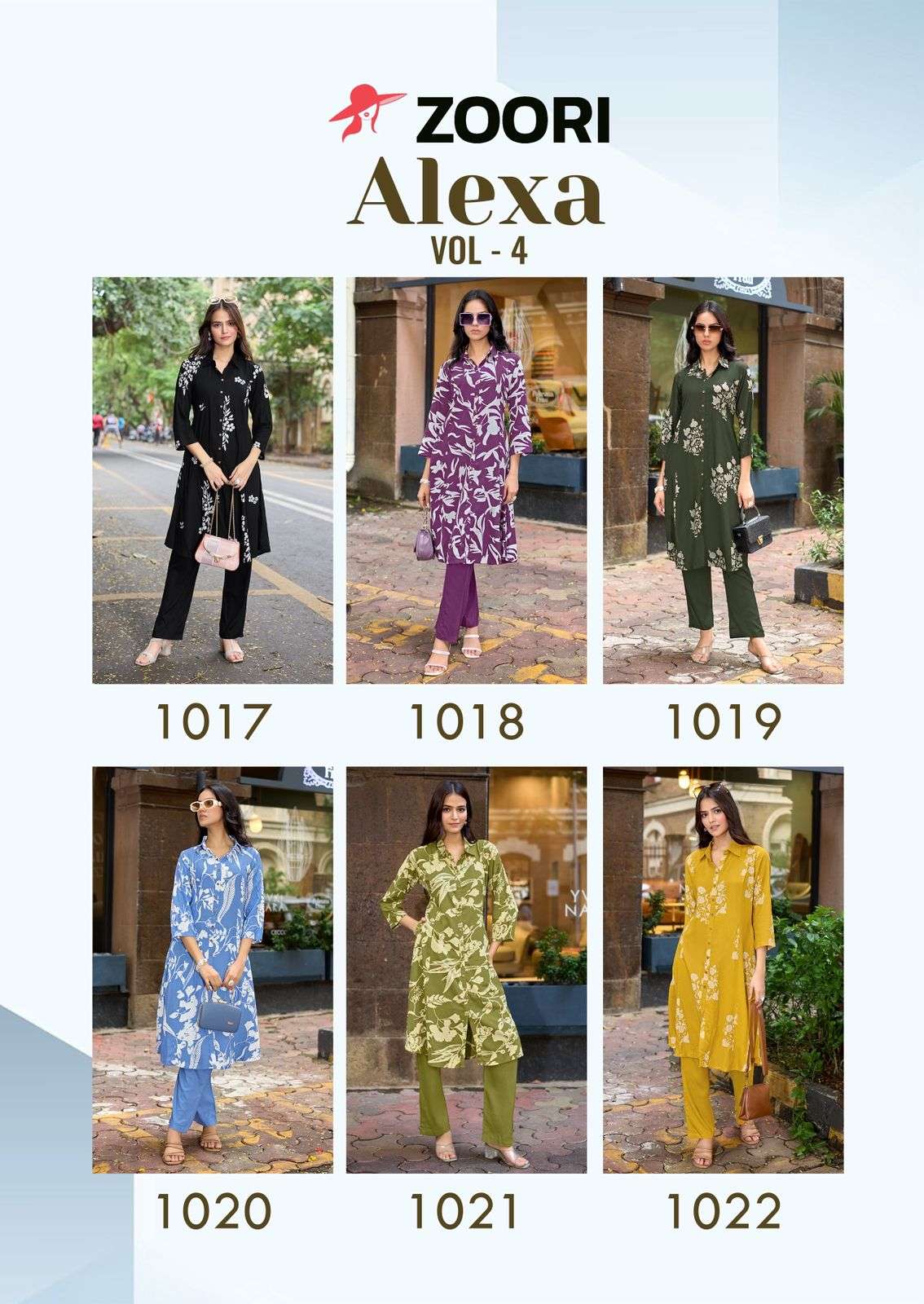 Zoori Alexa Vol 4 Rayon Long Wear Cord Set Catalog Wholesale Price