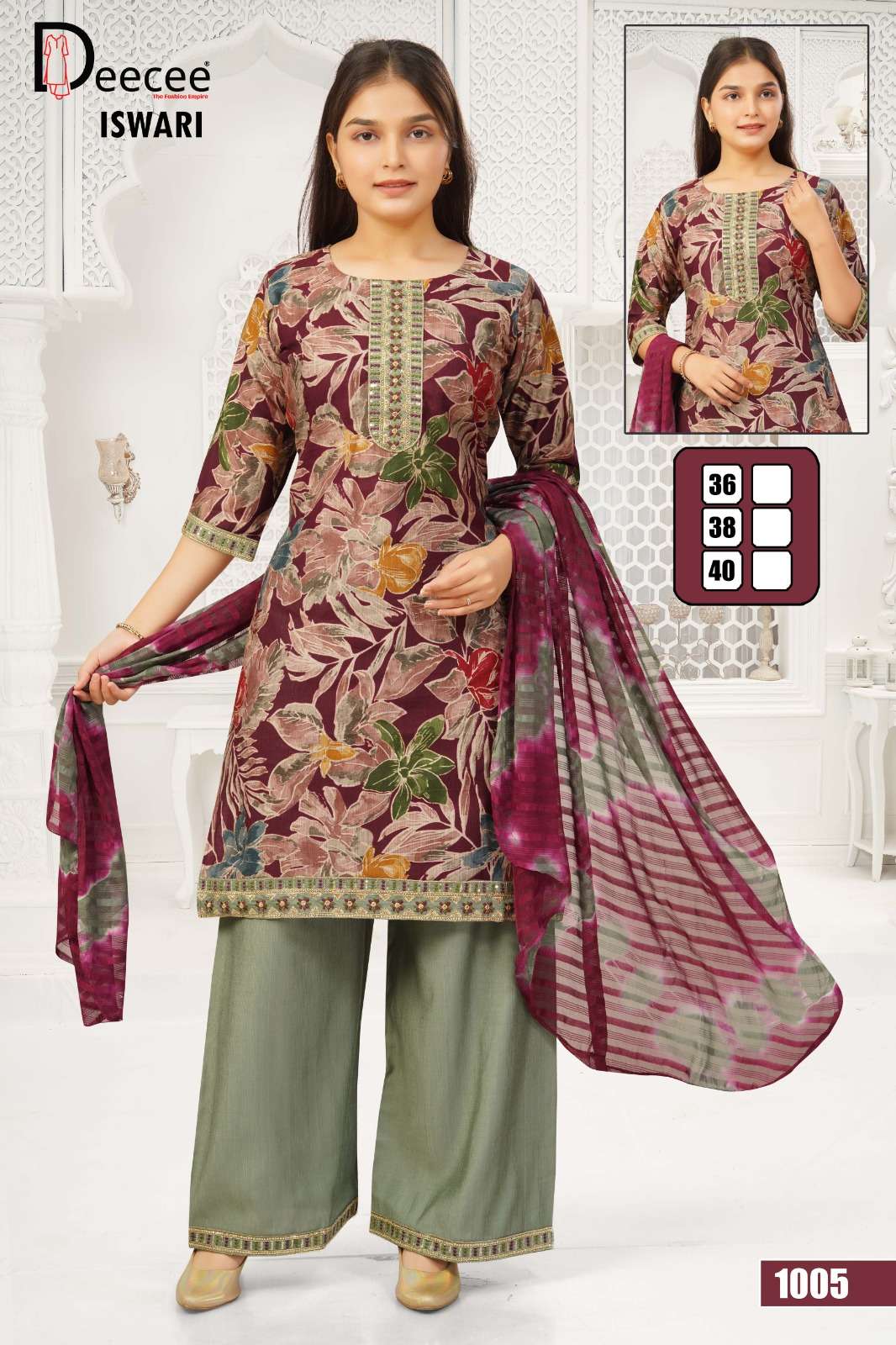 Dee Cee Iswari Premium Desigsn Kurti Palazzo Dupatta Set Designs