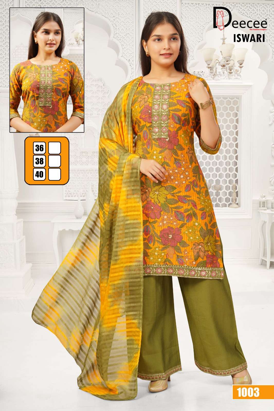 Dee Cee Iswari Premium Desigsn Kurti Palazzo Dupatta Set Designs