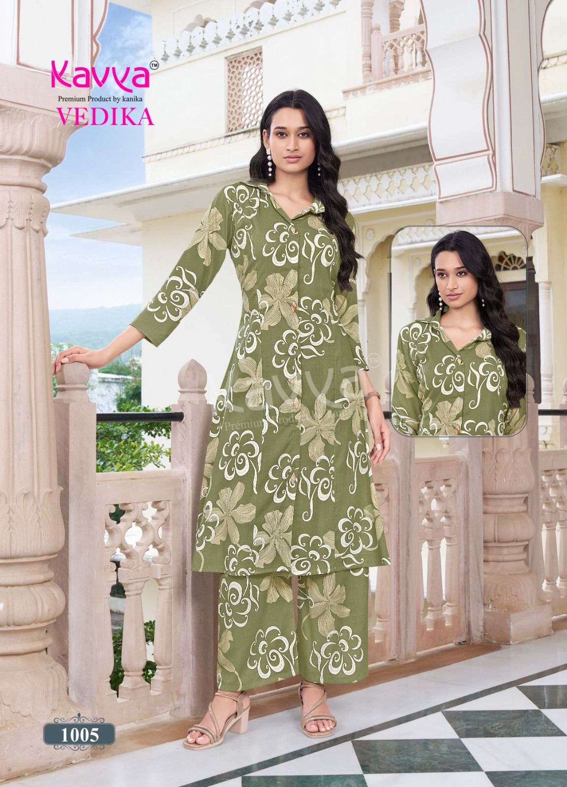 Kavya Vedika Vol 1 Fancy A Line Kurti Bottom Pair Catalog Wholesalers