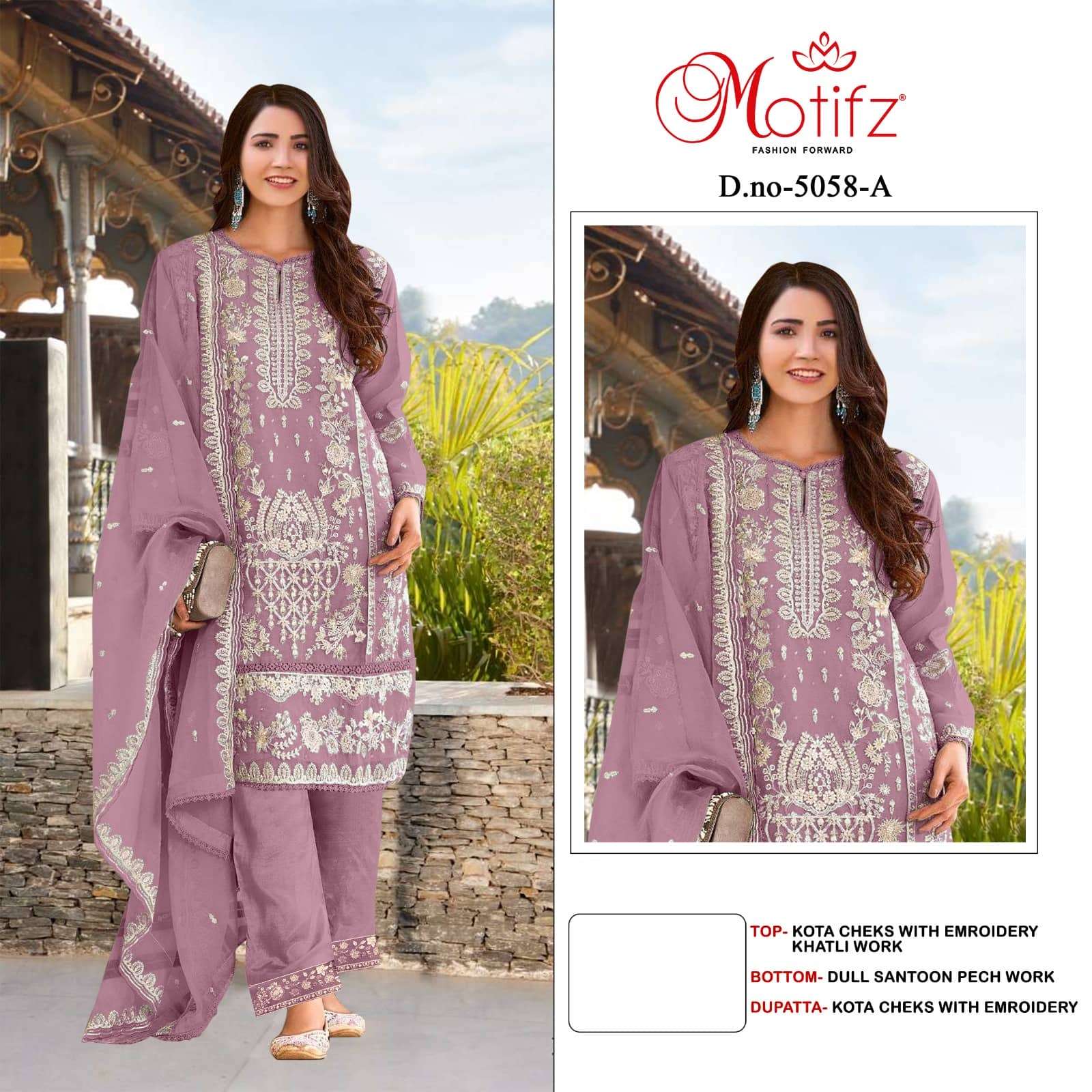 Motifz D 5058 Colors Heavy Embroidered Pakistani Suit New Collection