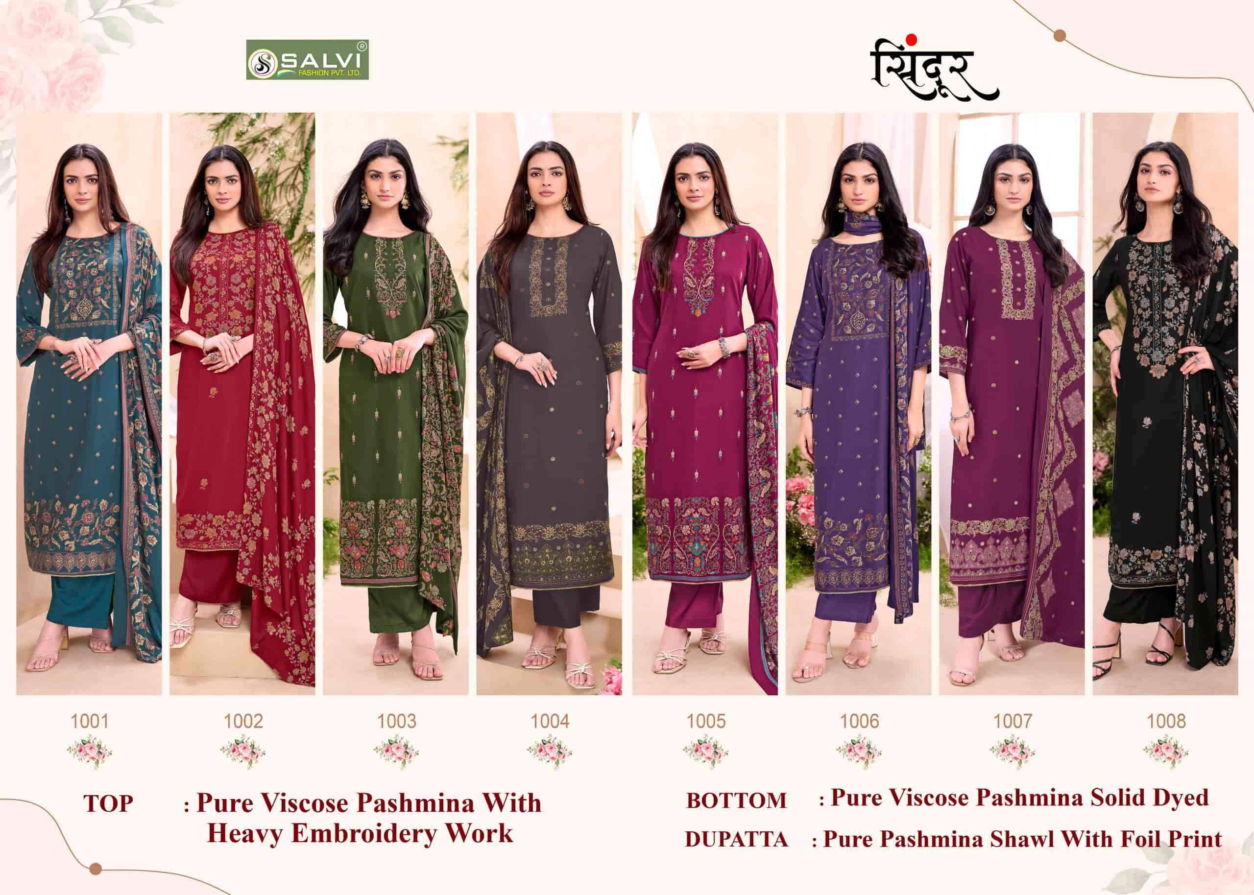 Salvi Fashion Sindoor Winter Collection Pashmina Latest Suit