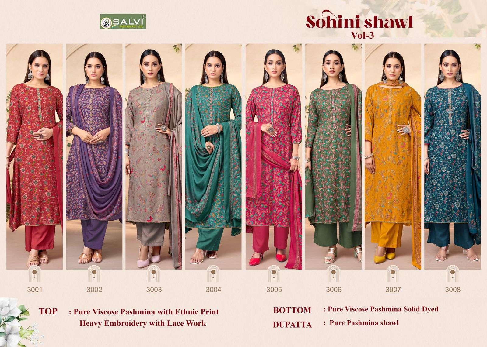 Salvi Fashion Sohini Shawl Vol 3 Fancy Pashmina Winter Collection
